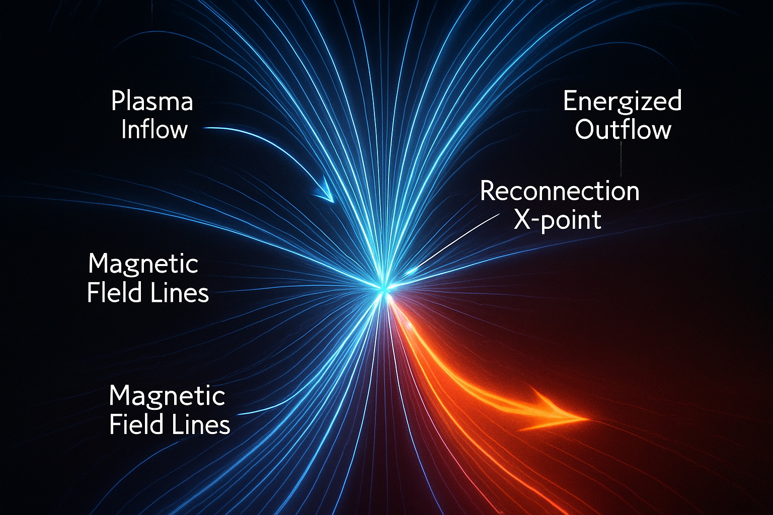 Magnetic Field Line Reconnection Process